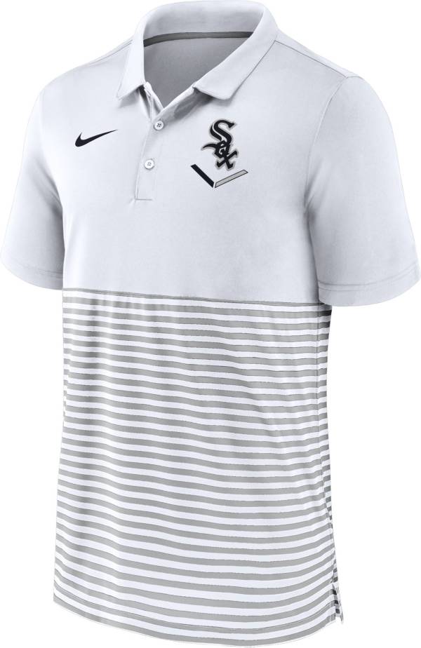 Nike Men's Chicago White Sox Stripe Navy Polo