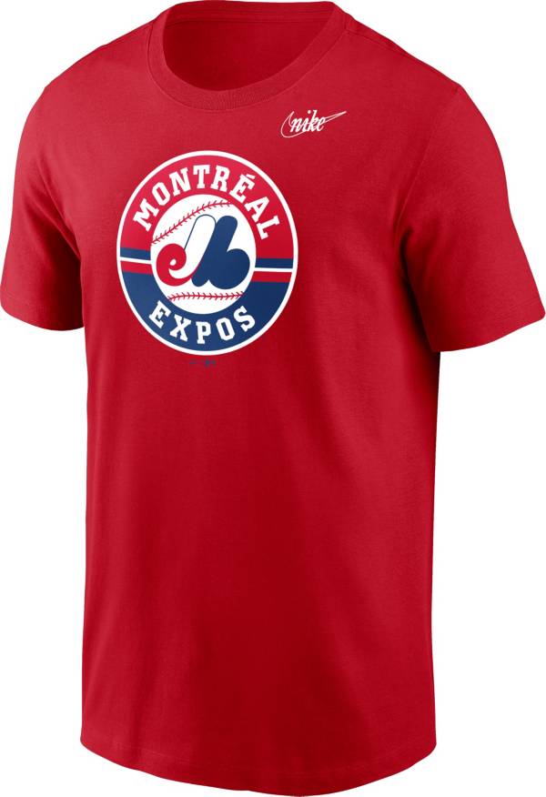 Nike Men's Montreal Expos Red Cooperstown Logo T-Shirt