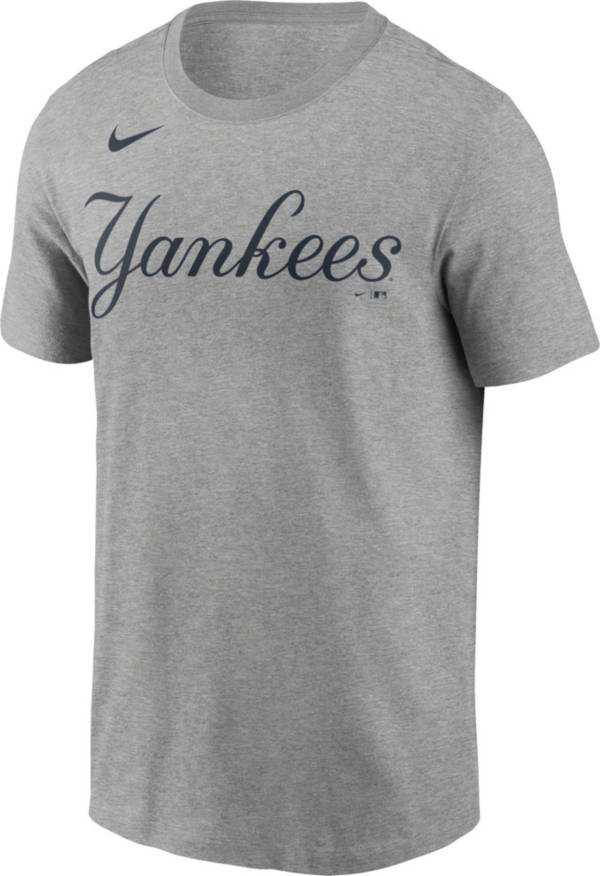 Nike Men's New York Yankees Grey Wordmark T-Shirt