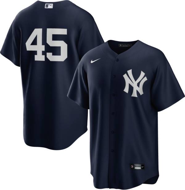 Nike Men's New York Yankees Gerrit Cole #45 Navy Cool Base Jersey