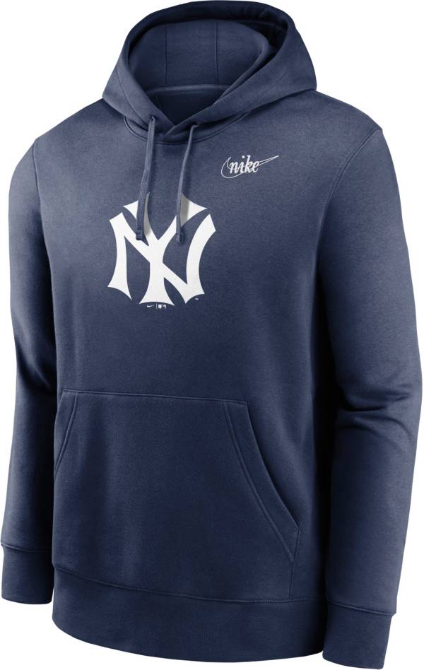 Nike Men's New York Yankees Navy Club Logo Pullover Hoodie