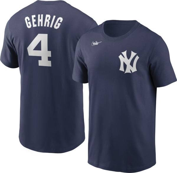 Nike Men's New York Yankees Lou Gehrig #4 Navy T-Shirt