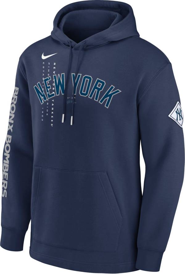 Nike Men's New York Yankees Navy Reflection Fleece Pullover Hoodie