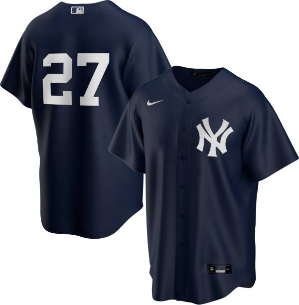 Nike Men's New York Yankees Giancarlo Stanton #27 Navy Cool Base Jersey