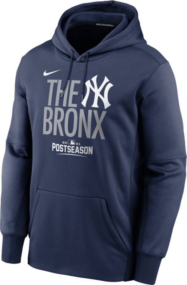 Nike Men's New York Yankees 2021 Postseason Authentic Collection 'The Bronx' Pullover Hoodie