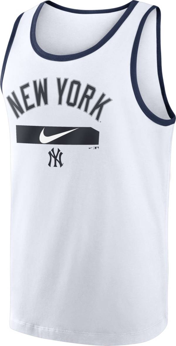 Nike Men's New York Yankees White Cotton Tank Top