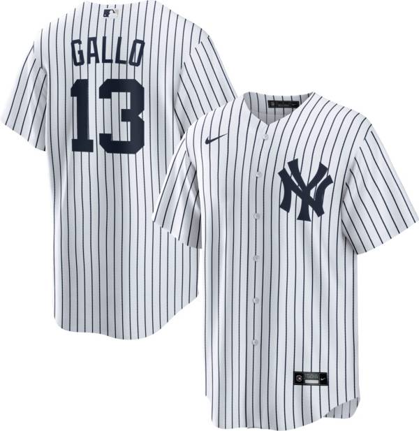 Nike Men's Replica New York Yankees Joey Gallo #13 White Cool Base Jersey