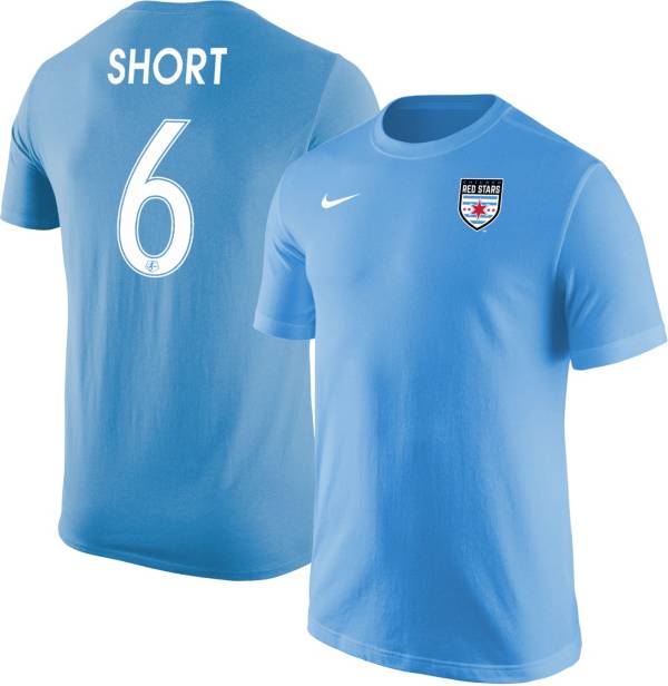 Nike Chicago Red Stars Casey Short #6 Blue T-Shirt