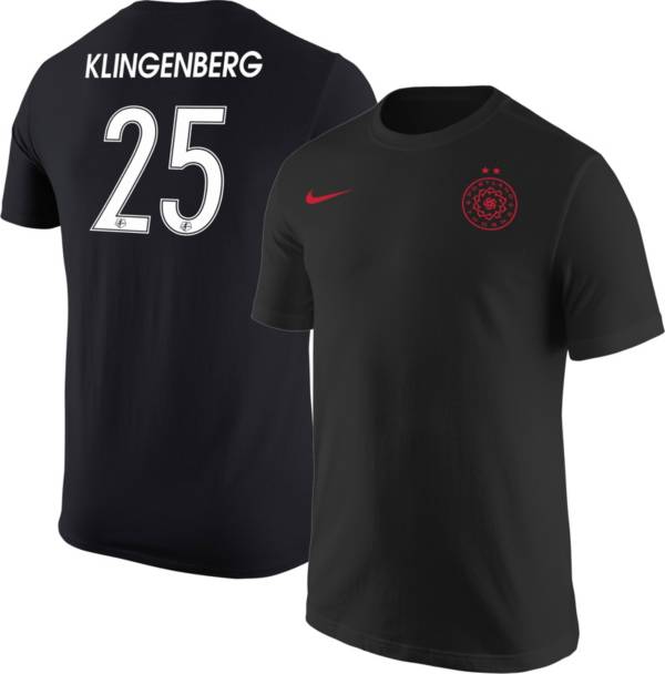 Nike Portland Thorns Megan Klingenberg #25 Black T-Shirt