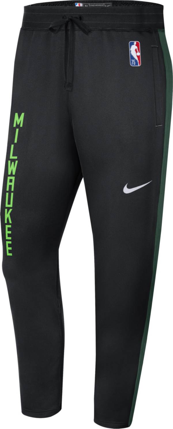 Nike Men's 2021-22 City Edition Milwaukee Bucks Black Showtime Dri-Fit Sweatpants