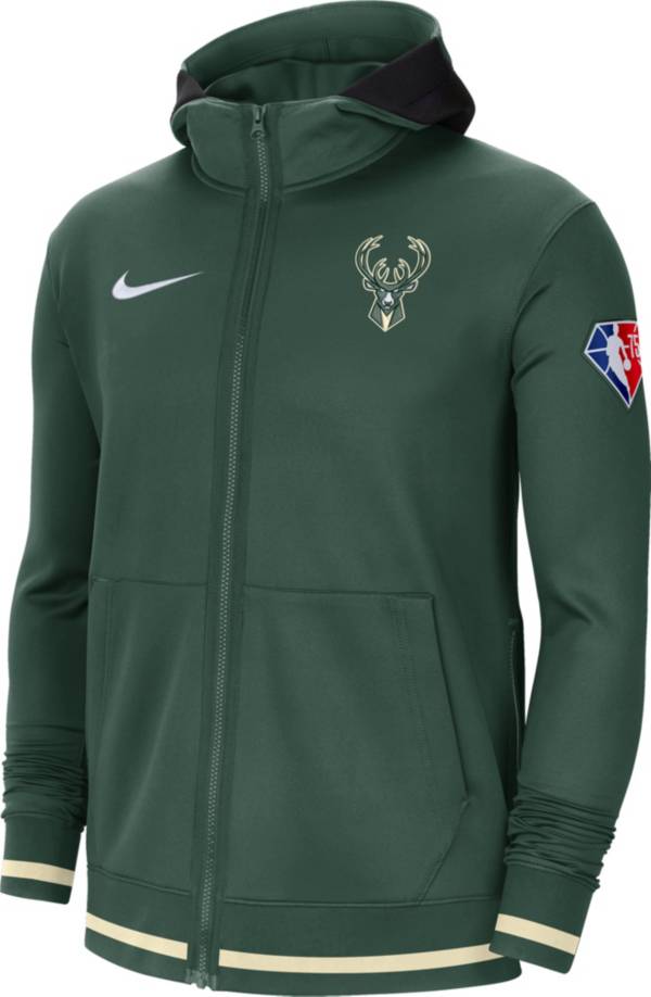 Nike Men's Milwaukee Bucks Green Dri-Fit Hoodie