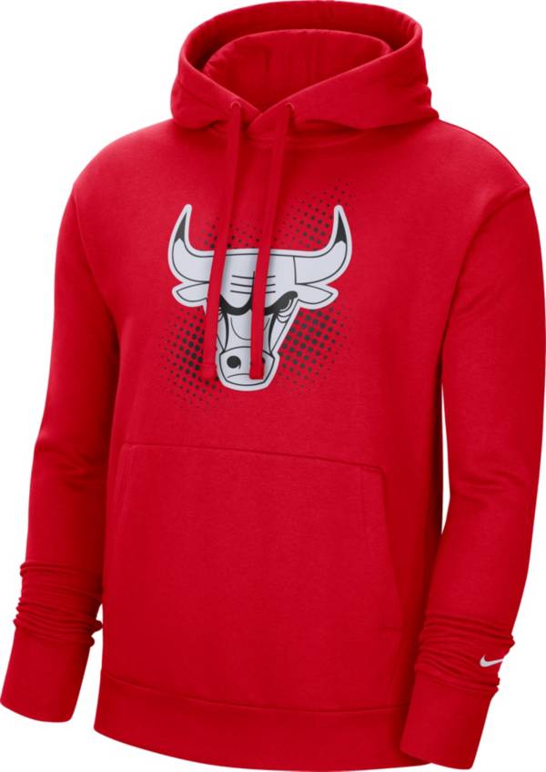 Nike Men's Chicago Bulls Red Pullover Fleece Hoodie