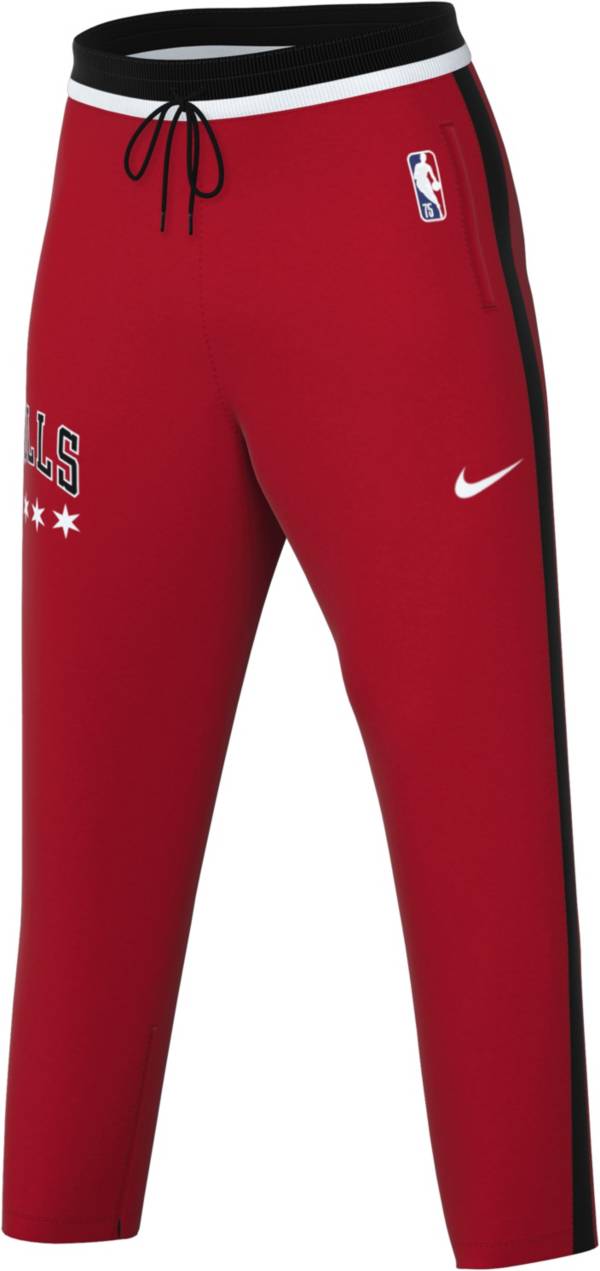 Nike Men's 2021-22 City Edition Chicago Bulls Red Showtime Dri-Fit Sweatpants