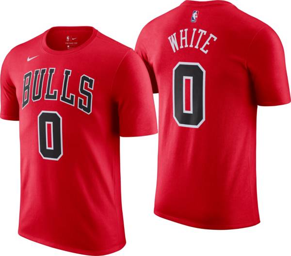 Nike Men's Chicago Bulls Coby White # 0 Red T-Shirt