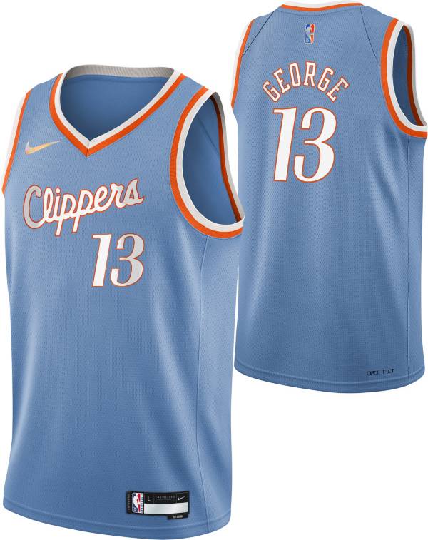 Nike Men's 2021-22 City Edition Los Angeles Clippers Paul George #13 Blue Dri-FIT Swingman Jersey product image