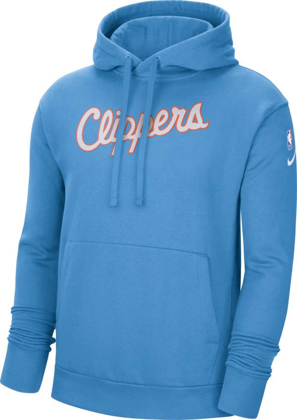 Nike Men's 2021-22 City Edition Los Angeles Clippers Blue Essential Pullover Hoodie