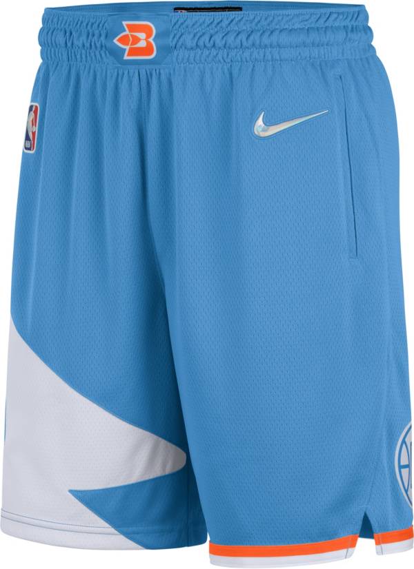 Nike Men's 2021-22 City Edition Los Angeles Clippers Blue Dri-Fit Swingman Shorts