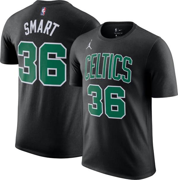 Jordan Men's Boston Celtics Marcus Smart #36 Black Player T-Shirt