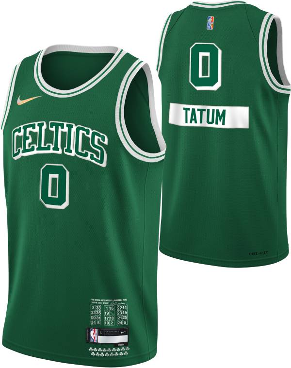 Nike Men's 2021-22 City Edition Boston Celtics Jayson Tatum #0 Green Dri-FIT Swingman Jersey product image