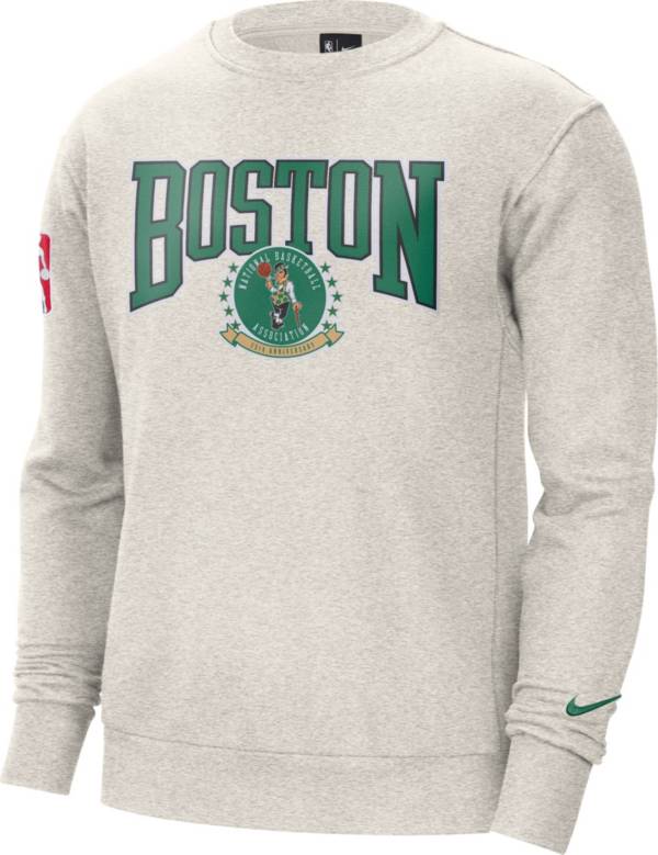 Nike Men's Boston Celtics Grey Fleece Crew Sweatshirt