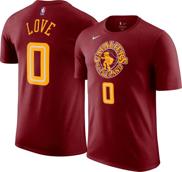 Nike Men's 2021-22 City Edition Cleveland Cavaliers Kevin Love #0 Red Cotton T-Shirt