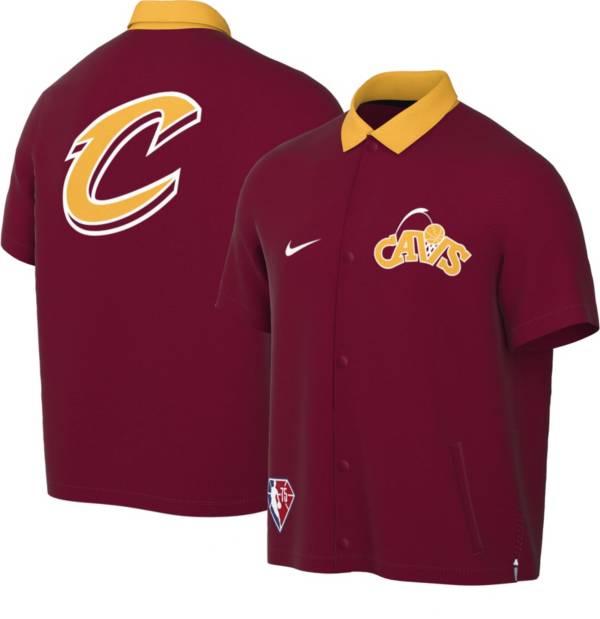 Nike Men's 2021-22 City Edition Cleveland Cavaliers Red Full Showtime Full Zip Short Sleeve Jacket