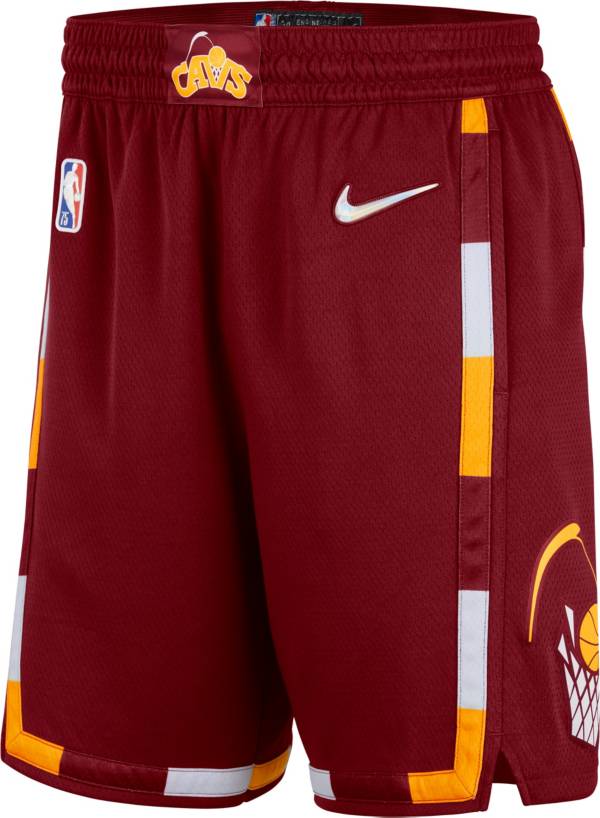 Nike Men's 2021-22 City Edition Cleveland Cavaliers Red Dri-Fit Swingman Shorts