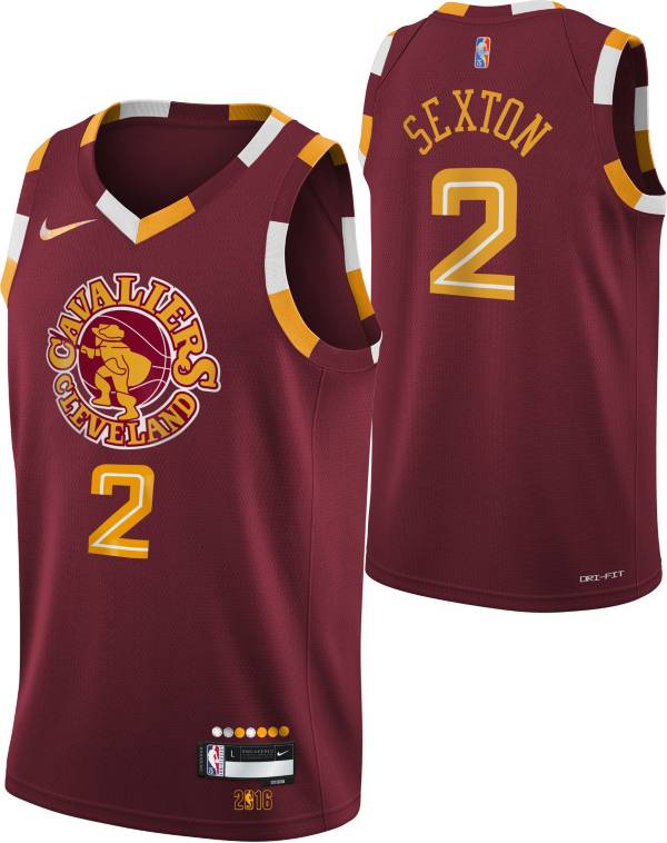 Nike Men's 2021-22 City Edition Cleveland Cavaliers Collin Sexton #2 Red Dri-FIT Swingman Jersey