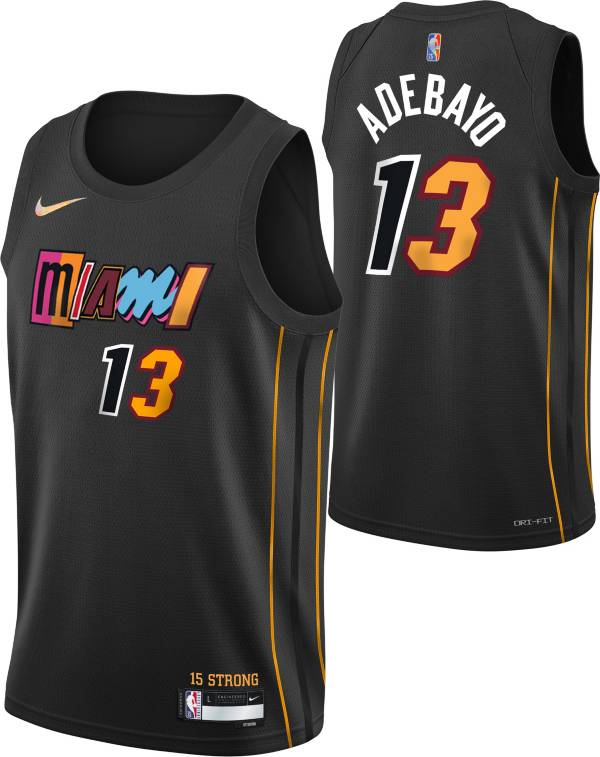 Nike Men's 2021-22 City Edition Miami Heat Bam Adebayo #13 Black Dri-FIT Swingman Jersey