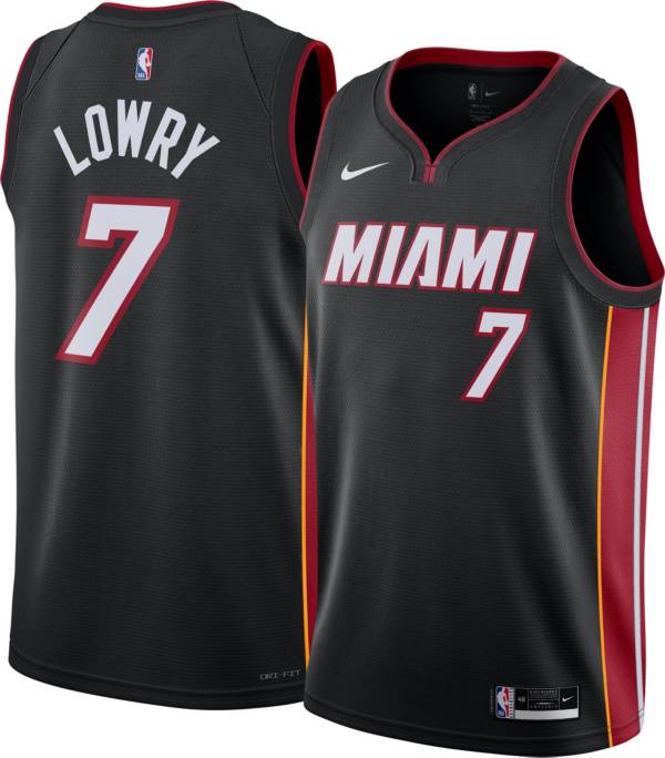 Nike Men's Miami Heat Kyle Lowry #7 Black Dri-FIT Swingman Jersey