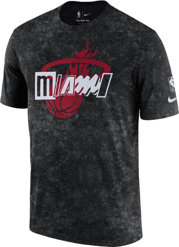 Nike Men's 2021-22 City Edition Miami Heat Black Washed T-Shirt