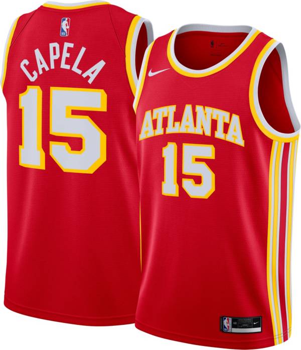 Nike Men's Atlanta Hawks Clint Capela #15 Red Dri-FIT Icon Edition Jersey