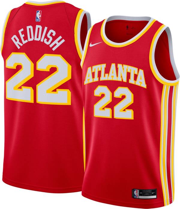 Nike Men's Atlanta Hawks Cameron Reddish #22 Red Dri-FIT Icon Edition Jersey