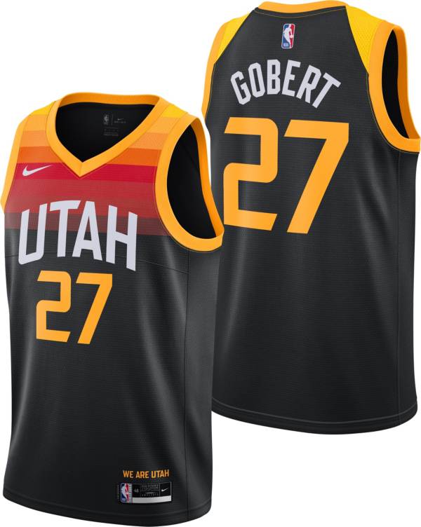Nike Men's Utah Jazz Rudy Gobert #27 Black Dri-FIT City Edition Swingman Jersey