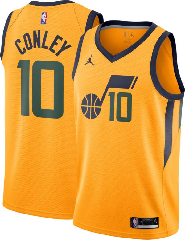 Jordan Men's Utah Jazz Mike Conley #10 Yellow Dri-FIT Swingman Jersey