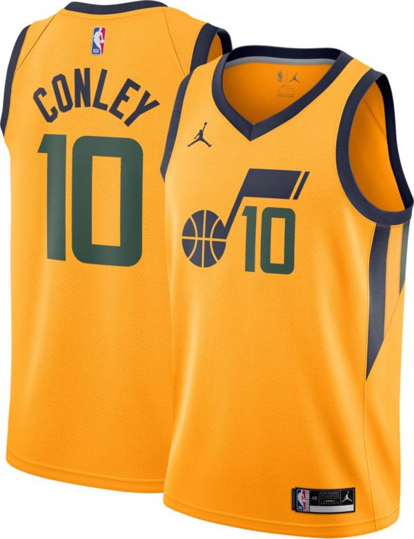 Jordan Men's Utah Jazz Mike Conley #10 Yellow Dri-FIT Swingman Jersey product image