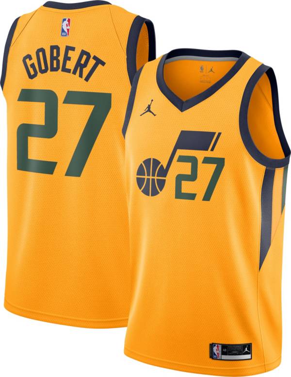 Nike Men's Utah Jazz Rudy Gobert Orange Statement Jersey