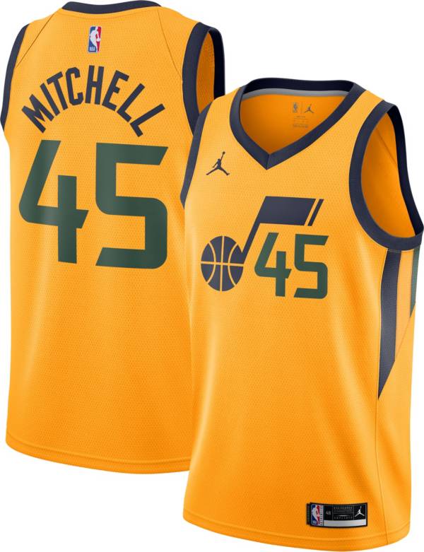 Nike Men's Utah Jazz Donovan Mitchell Orange Statement Jersey