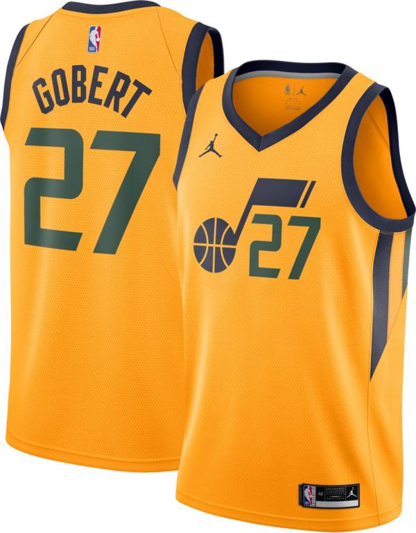 Jordan Men's Utah Jazz Rudy Gobert #27 Yellow Dri-FIT Swingman Jersey