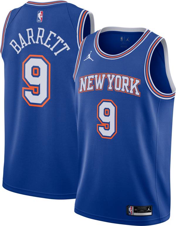 Jordan Men's New York Knicks RJ Barrett #9 Royal Dri-FIT Swingman Jersey