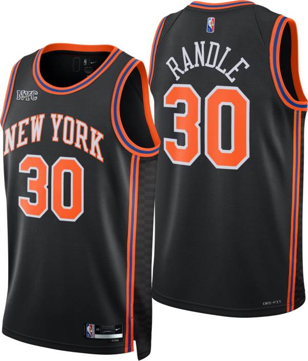 Nike Men's 2021-22 City Edition New York Knicks Julius Randle #30 Black Dri-FIT Swingman Jersey