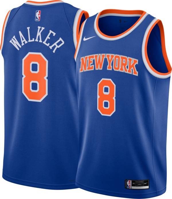 Nike Men's New York Knicks Kemba Walker #8 Blue Dri-FIT Swingman Jersey