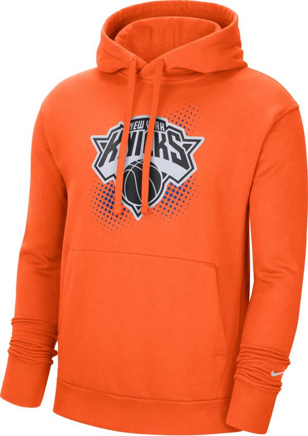 Nike Men's New York Knicks Orange Pullover Fleece Hoodie