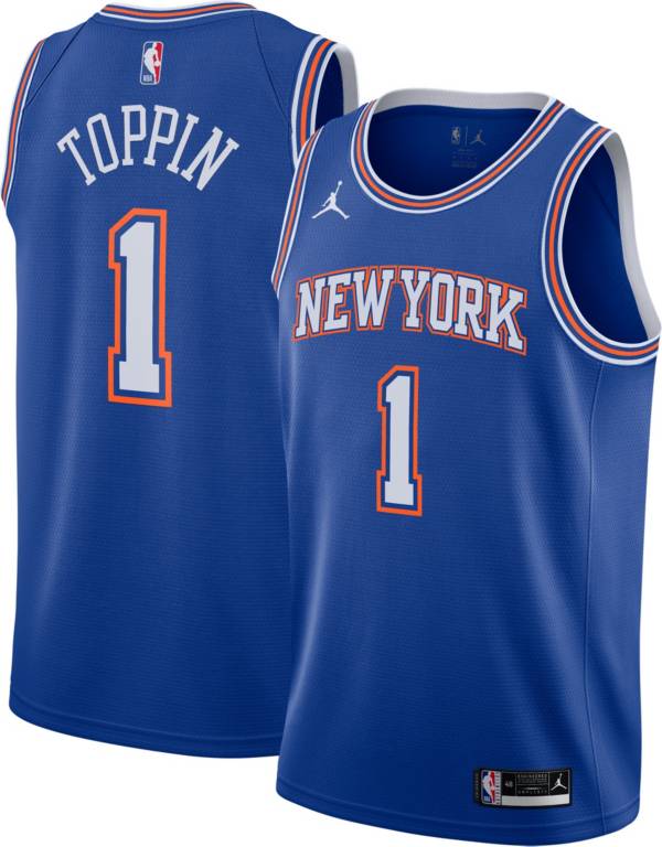 Nike Men's New York Knicks Obi Toppin Royal Blue Icon Jersey