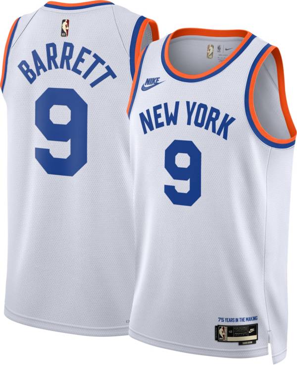 Nike Men's New York Knicks Rj Barrett #9 White Dri-FIT Year Zero Swingman Jersey