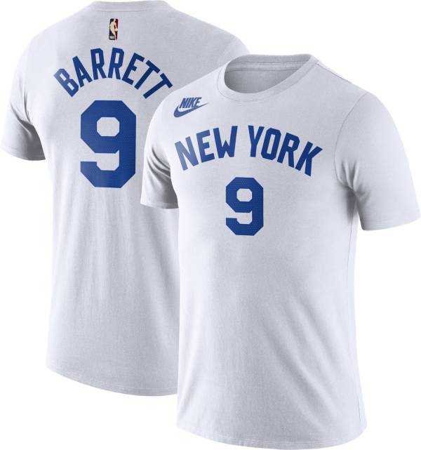 Nike Men's Year Zero New York Knicks Rj Barrett #9 White Player T-Shirt