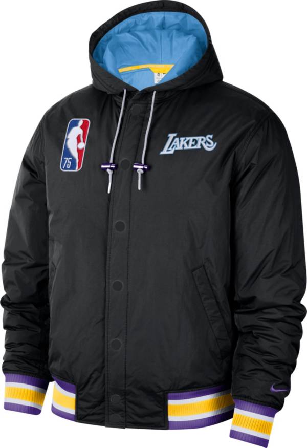 Nike Men's 2021-22 City Edition Los Angeles Lakers Black Full Zip Jacket