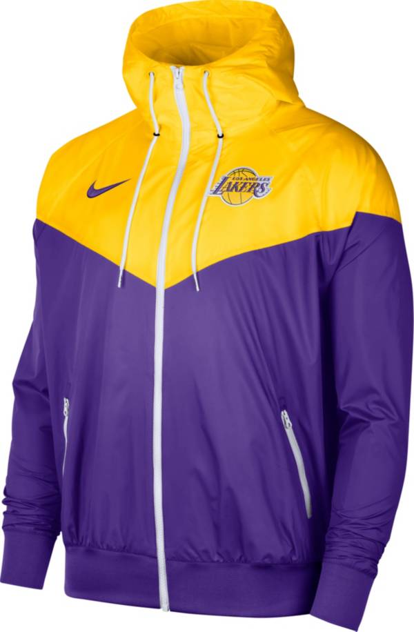 Nike Men's Los Angeles Lakers Yellow Lightweight Windrunner Jacket