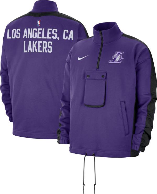 Nike Men's 2021-22 City Edition Los Angeles Lakers Purple Fleece ½ Zip