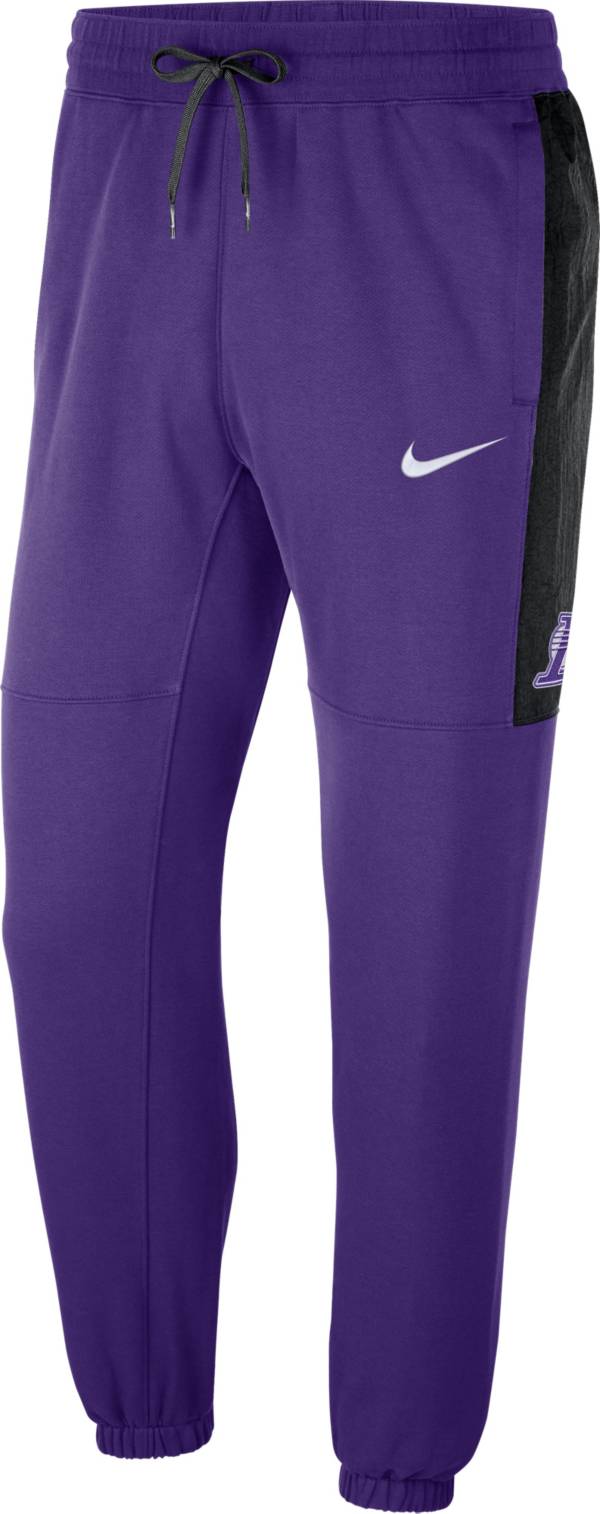 Nike Men's 2021-22 City Edition Los Angeles Lakers Purple Fleece Sweatpants